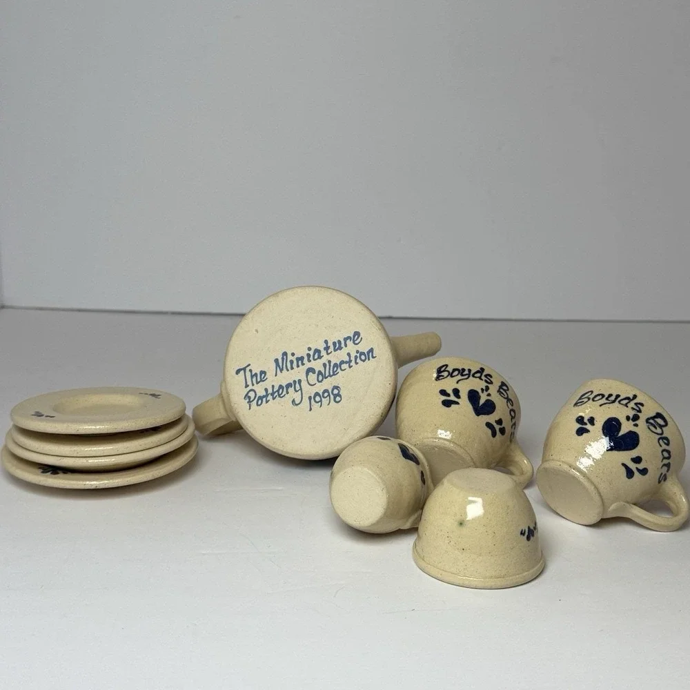 Boyd's Bears‎ Miniature Tea Set. 9 Pieces.